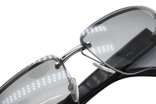 画像をギャラリービューアに読み込む, GUCCI グッチ ハーフリム サングラス アイウェア GG 1797/S サイズ61◻︎15 125 GGモノグラム ブラック グレー 美品 中古 4b009669