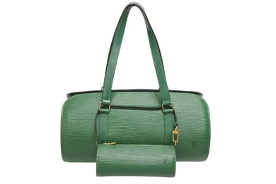 極美品 LOUIS VUITTON ルイヴィトン エピ スフロ ハンドバッグ レザー ボルネオグリーン M52224 エピレザー ゴールド金具 中古4b009673