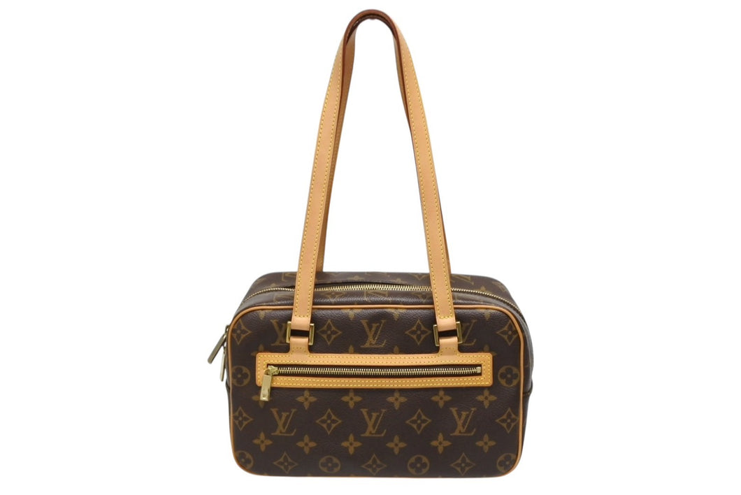 極美品 LOUIS VUITTON ルイヴィトン セミショルダーバッグ シテMM モノグラム M51182 ブラウン 中古 4b009687