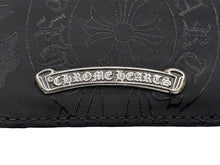 Load image into Gallery viewer, 新品未使用 CHROME HEARTS クロムハーツ DOUBLE SIDE ダブルサイド カードケース スクロールラベルロゴ シルバー925 総柄 中古 4b009693