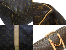 画像をギャラリービューアに読み込む, LOUIS VUITTON ルイヴィトン キーポル55 ボストンバッグ M41424 モノグラム PVCコーティングキャンバス ヌメ革 ブラウン 美品 中古 4b009694