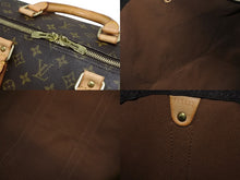 画像をギャラリービューアに読み込む, LOUIS VUITTON ルイヴィトン キーポル55 ボストンバッグ M41424 モノグラム PVCコーティングキャンバス ヌメ革 ブラウン 美品 中古 4b009694