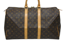 画像をギャラリービューアに読み込む, LOUIS VUITTON ルイヴィトン モノグラム キーポル45 ボストンバッグ M41428 PVC ヌメ革 ブラウン ゴールド金具 美品 中古 4b009696