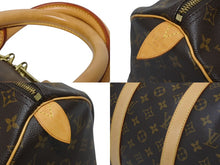 画像をギャラリービューアに読み込む, LOUIS VUITTON ルイヴィトン モノグラム キーポル45 ボストンバッグ M41428 PVC ヌメ革 ブラウン ゴールド金具 美品 中古 4b009696