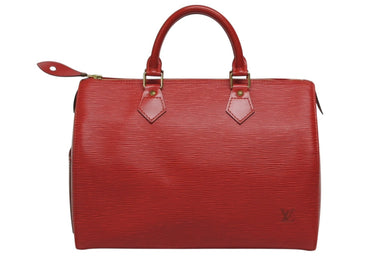 極美品 LOUIS VUITTON ルイヴィトン スピーディ30 ハンドバッグ M43007 エピ レザー カスティリアンレッド ゴールド金具 中古 4b009713