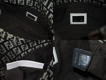 画像をギャラリービューアに読み込む, FENDI フェンディ ミニマンマバケット ワンショルダーバッグ 8BR180 ズッキーノ ブラック ホワイト ゴールド金具 美品 中古 4b009717