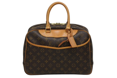 LOUIS VUITTON ルイヴィトン モノグラム ドーヴィル ハンドバッグ M47270 ブラウン ロゴ 鞄 美品 中古 4b009723
