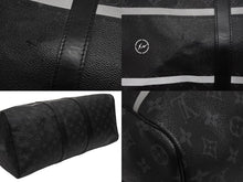 画像をギャラリービューアに読み込む, 極美品 LOUIS VUITTON ルイヴィトン ボストンバッグ キーポル バンドリエール45 藤原ヒロシ フラグメント ブラック M43413 中古 4b009731