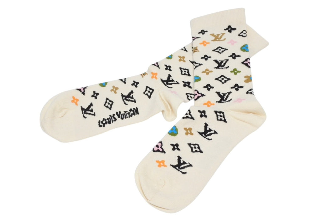新品未使用 LOUIS VUITTON ルイヴィトン モノグラム クラギー ソックス 靴下 M7526S サイズM Tyler,The Creator 中古 4b009738