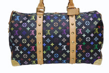 Load image into Gallery viewer, 極美品 ルイヴィトン LOUIS VUITTON キーポル45 ボストンバッグ ブラック 村上隆 マルチカラー ブラック M92640 中古 4b009745