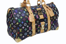 Load image into Gallery viewer, 極美品 ルイヴィトン LOUIS VUITTON キーポル45 ボストンバッグ ブラック 村上隆 マルチカラー ブラック M92640 中古 4b009745