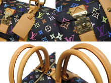 Load image into Gallery viewer, 極美品 ルイヴィトン LOUIS VUITTON キーポル45 ボストンバッグ ブラック 村上隆 マルチカラー ブラック M92640 中古 4b009745