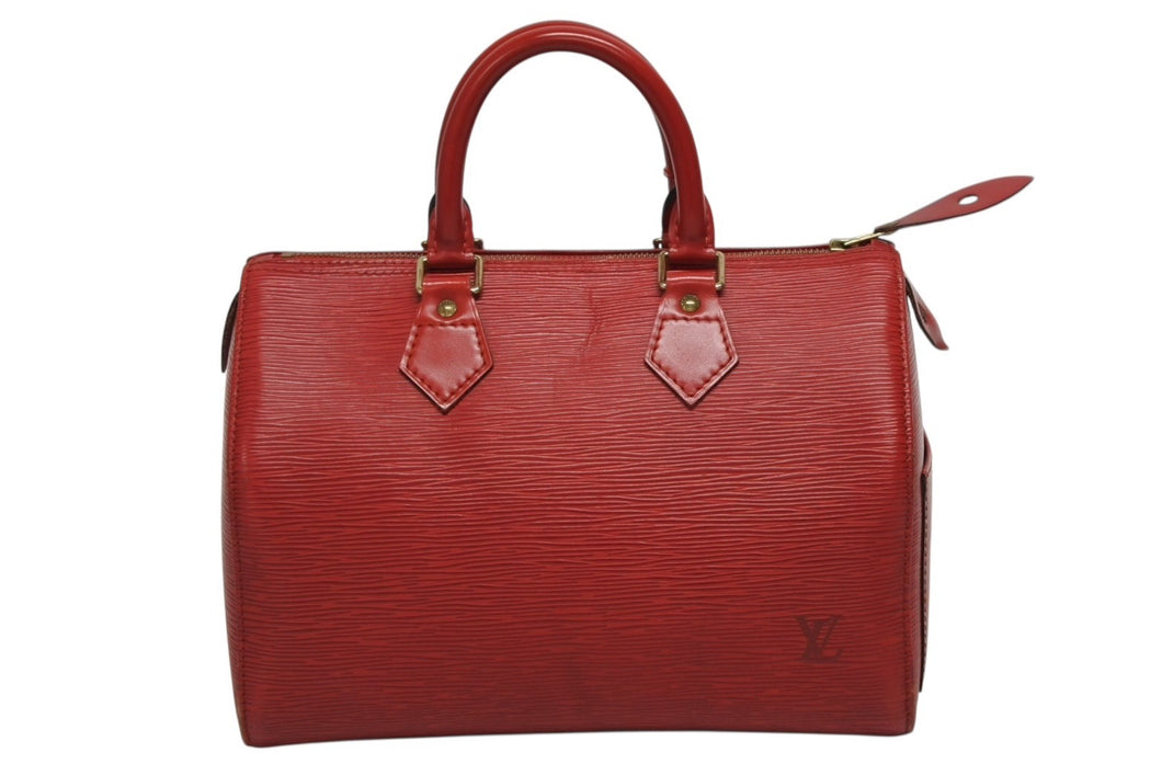 LOUIS VUITTON ルイヴィトン スピーディ25 ハンドバッグ エピレザー M43017 カスティリアンレッド 美品 中古 4b009746