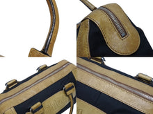 Load image into Gallery viewer, Chloe クロエ ボストンバッグ ハンドバッグ 01 07 51 ルーマニア製 レザー キャンバス ブラウン ブラック シルバー金具 良品 中古 4b009747