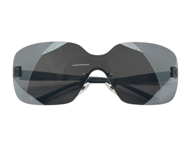 CHANEL シャネル リムレス サングラス アイウェア 4029 c.142/22 サイズ120 ココマーク ブラック 美品 中古 4b009751