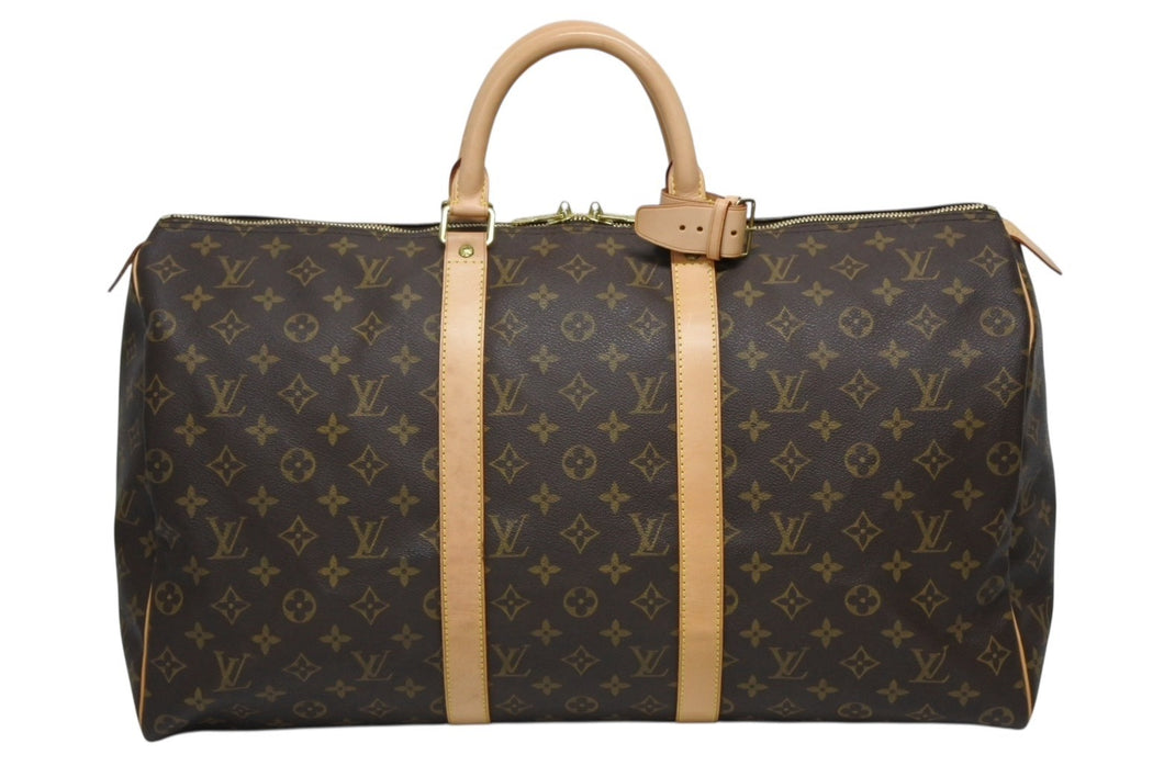 LOUIS VUITTON ルイヴィトン キーポル50 ボストンバッグ M41426 モノグラム PVC レザー ゴールド金具 美品 中古 4b009754