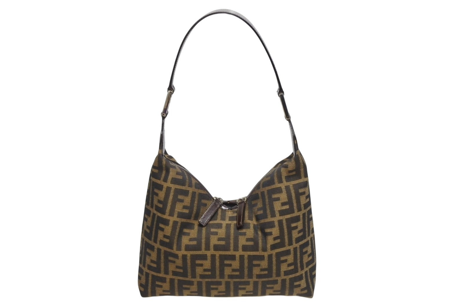 【美品】フェンディ　ショルダーバッグ　ズッカ　キャンバス　シルバー金具　レザー FENDI – Casanova Vintage