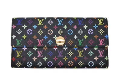 LOUIS VUITTON ルイヴィトン 長財布 村上隆 ポルトフォイユサラ M93533 TH0056 ブラック モノグラムマルチカラー 美品 中古 4b009764