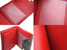 画像をギャラリービューアに読み込む, LOUIS VUITTON ルイヴィトン ポルトフォイユ コアラ M60005 ダミエ ブラウン PVC ヌメ革 美品 中古 4b009765