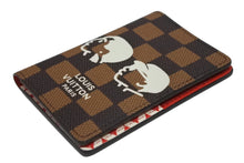 画像をギャラリービューアに読み込む, 新品同様 LOUIS VUITTON ルイヴィトン オーガナイザー ドゥ ポッシュ カードケース N40776 ダミエ エベヌ NIGO ネーム入り 中古 4b009770