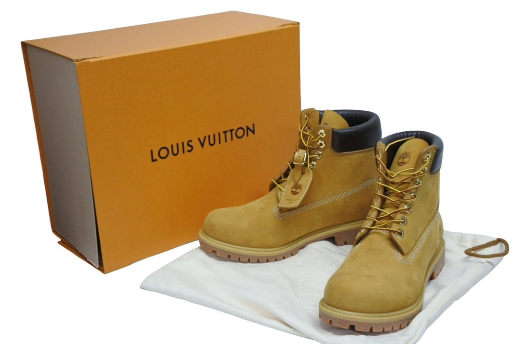 新品未使用 LOUIS VUITTON ルイヴィトン × Timberland ティンバーランド モノグラム 6インチブーツ LV-TMB-0003 サイズ10 エンボス 中古 4b009779