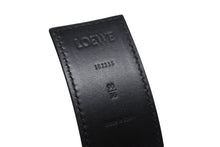 画像をギャラリービューアに読み込む, 極美品 LOEWE ロエベ アナグラムバックル ベルト リバーシブル 182335 スペイン製 ブラック ブラウン レザー ゴールド金具 サイズ90/35 中古 4b009784