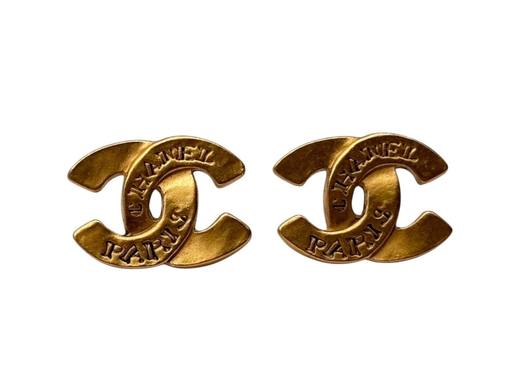 CHANEL シャネル ココマーク ピアス 重量約4.0g 99A刻印 マットゴールド メタル GP 両耳用 美品 中古 4b009790