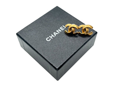 極美品 CHANEL シャネル ヴィンテージ ココマーク ピアス 重量約5.0g 00T刻印 マットゴールド メタル GP 両耳用 中古 4b009794
