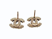 画像をギャラリービューアに読み込む, CHANEL シャネル ココマーク ピアス 重量約2.0g A13S刻印 ラインストーン メタル GP ゴールド クリア 両耳用 美品 中古 4b009796