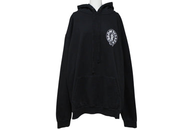 CHROME HEARTS クロムハーツ パーカー フーディ ダガー ホースシュー 星条旗 サイズ XXL ブラック コットン 美品 中古 4b009816