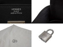 Load image into Gallery viewer, 新品同様 HERMES エルメス Haut a Courroies オータクロア40 ハンドバッグ トゴ ブラック シルバー金具 Z刻印 中古 4b009826