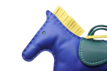 Load image into Gallery viewer, 極美品 HERMES エルメス ロデオチャームMM バッグチャーム アニョーミロ ブルーエレクトリック マラカイト ライム キーホルダー 中古 4b009828