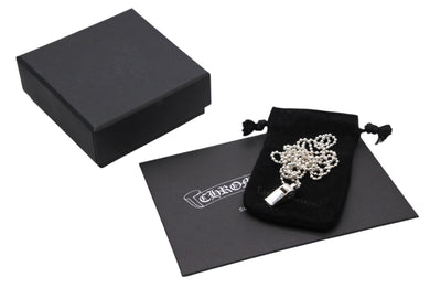 新品未使用 CHROME HEARTS クロムハーツ WHISTLE PENDANT スモール ホイッスル ペンダント チャーム チェーン重量約13.7g 中古 4b009832