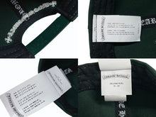 画像をギャラリービューアに読み込む, 新品未使用 CHROME HEARTS クロムハーツ CH刺繍 新作 ベースボール キャップ 帽子 U.S.A製 グリーン シルバー金具 中古 4b009833
