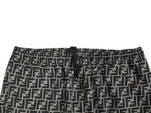 Load image into Gallery viewer, FENDI フェンディ ズッカ柄 ナイロン ジョガーパンツ サイズ54 ブラック グレー 美品 中古 4b009838