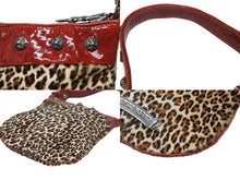 Load image into Gallery viewer, 極美品 CHROME HEARTS クロムハーツ ミニハンドバッグ クロスボール ハラコレザー レオパード シルバー金具 中古 4b009845