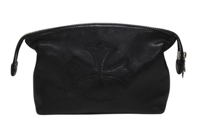 CHROME HEARTS クロムハーツ INSANITY CH PLS ポーチ インサニティ CHプラスパッチ レザー シルバー925 ブラック 美品 中古 4b009847