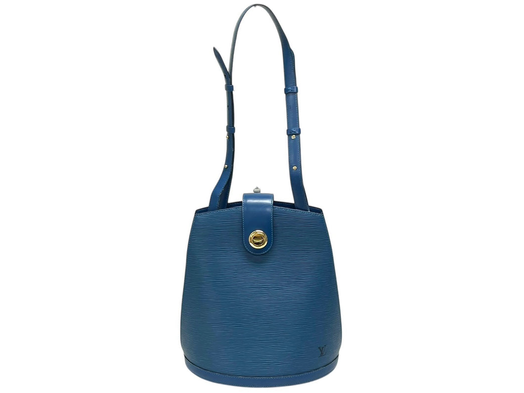 LOUIS VUITTON ルイヴィトン クリュニー ショルダーバッグ M52255 エピ レザー ブルー ゴールド金具 美品 中古 4b009855