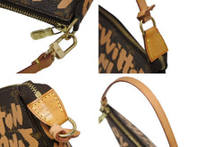 画像をギャラリービューアに読み込む, LOUIS VUITTON ルイヴィトン ポシェットアクセソワ―ル ポーチ M92193 モノグラム グラフィティ ブラウン PVC 美品 中古 4b009857