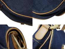 画像をギャラリービューアに読み込む, 極美品 CHRISTIAN DIOR クリスチャンディオール サドルバッグ ワンショルダーバッグ ガリアーノ期 デニム ブルー 中古 4b009863