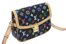 画像をギャラリービューアに読み込む, 極美品 LOUIS VUITTON ルイヴィトン ソローニュ ショルダーバッグ M92639 モノグラムマルチ ブラック 村上隆 中古 4b009865