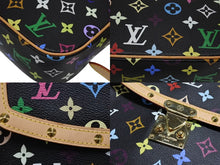 画像をギャラリービューアに読み込む, 極美品 LOUIS VUITTON ルイヴィトン ソローニュ ショルダーバッグ M92639 モノグラムマルチ ブラック 村上隆 中古 4b009865