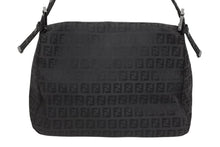 画像をギャラリービューアに読み込む, FENDI フェンディ ハンドバッグ マンマバケット ブラック キャンバス レザー ズッカ ズッキーノ柄 美品 中古 4b009867