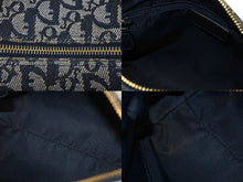 画像をギャラリービューアに読み込む, 極美品 Christian Dior ディオール ハンドバッグ ミニボストン トロッター ネイビー スピーディ 20cm 中古 4b009870