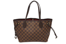 画像をギャラリービューアに読み込む, 極美品 LOUIS VUITTON ルイヴィトン ネヴァーフルPM ハンドバッグ N51109 ダミエキャンバス ブラウン ゴールド金具 中古 4b009872