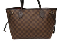 画像をギャラリービューアに読み込む, 極美品 LOUIS VUITTON ルイヴィトン ネヴァーフルPM ハンドバッグ N51109 ダミエキャンバス ブラウン ゴールド金具 中古 4b009872