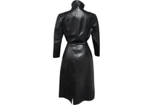 画像をギャラリービューアに読み込む, GUCCI グッチ レザーロングコート 239-1109-8801 サイズ38 ブラック 本革 ベルト付き トムフォード期 美品 中古 4b009886