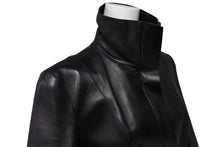 画像をギャラリービューアに読み込む, GUCCI グッチ レザーロングコート 239-1109-8801 サイズ38 ブラック 本革 ベルト付き トムフォード期 美品 中古 4b009886