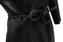 画像をギャラリービューアに読み込む, GUCCI グッチ レザーロングコート 239-1109-8801 サイズ38 ブラック 本革 ベルト付き トムフォード期 美品 中古 4b009886