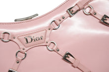 画像をギャラリービューアに読み込む, 極美品 Christian Dior クリスチャンディオール パンク ハンドバッグ 13-MA-1003 カーフレザー ピンク ガリアーノ期 シルバー金具 中古 4b009906